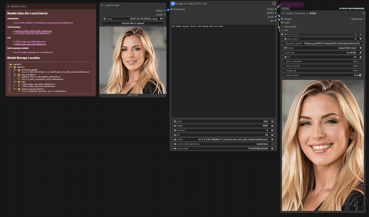Fabin LTXV 2.3 Simple workflow - Image 4