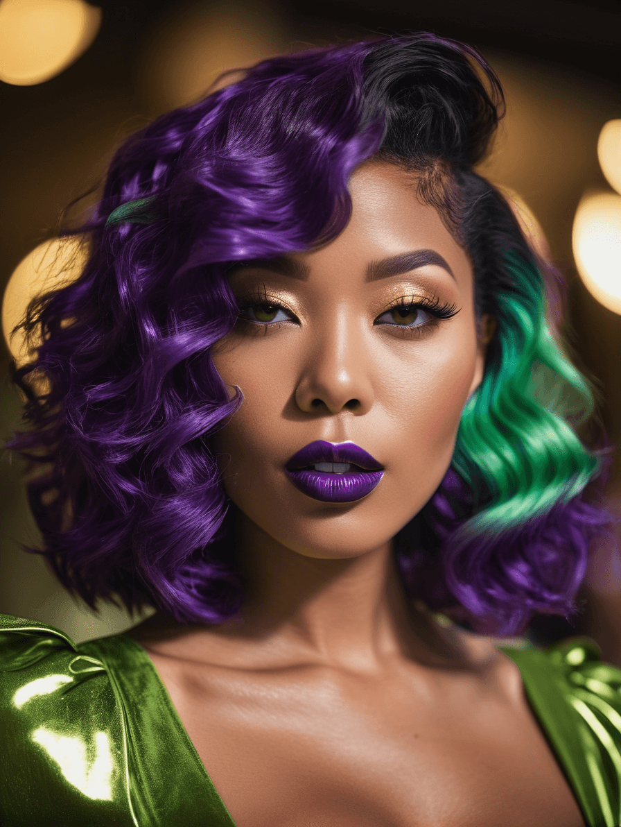 AI generated: cinematic photo aesthetical Resilient (((african american:0.5)(North Korean:0.5)):1.5) Madam, Short,...