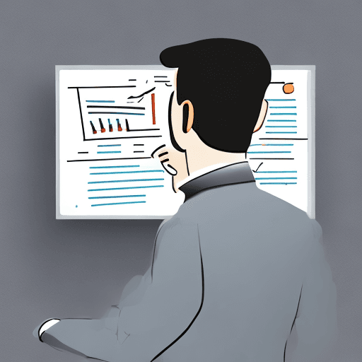 AI generated: png white background, person presenting a plan on a whiteboard, in the style of animated illustratio...