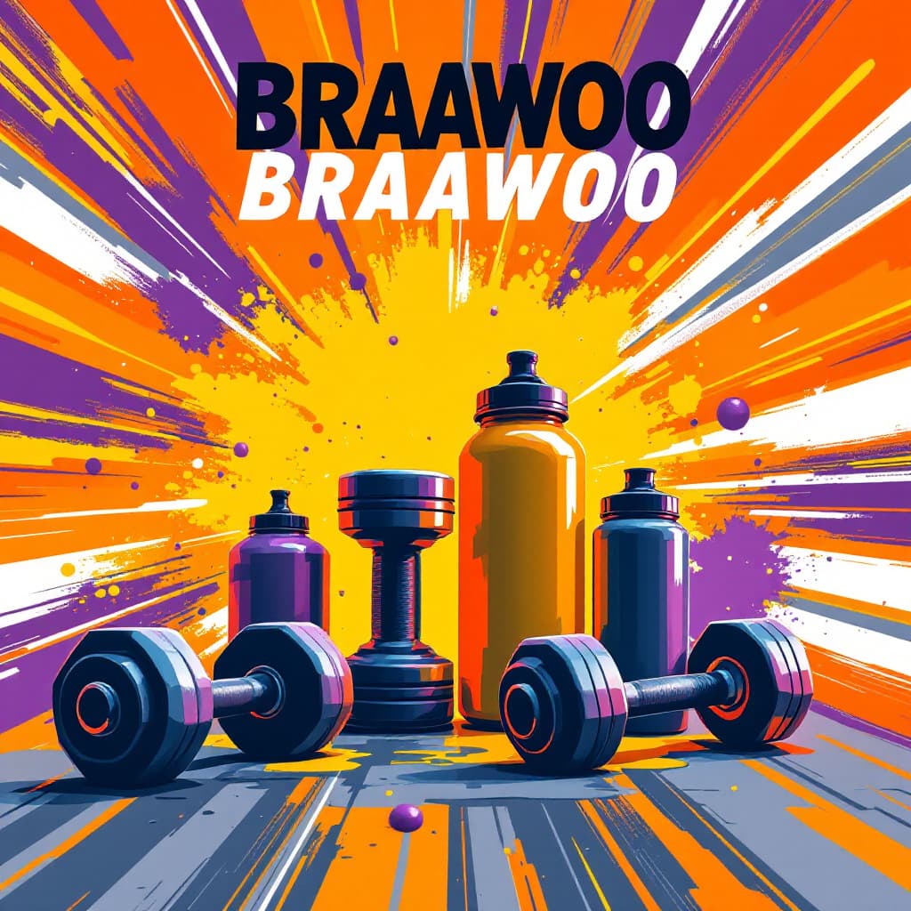 AI generated: Dynamic graphic in a comic-book style featuring a vibrant and energetic background. The background i...