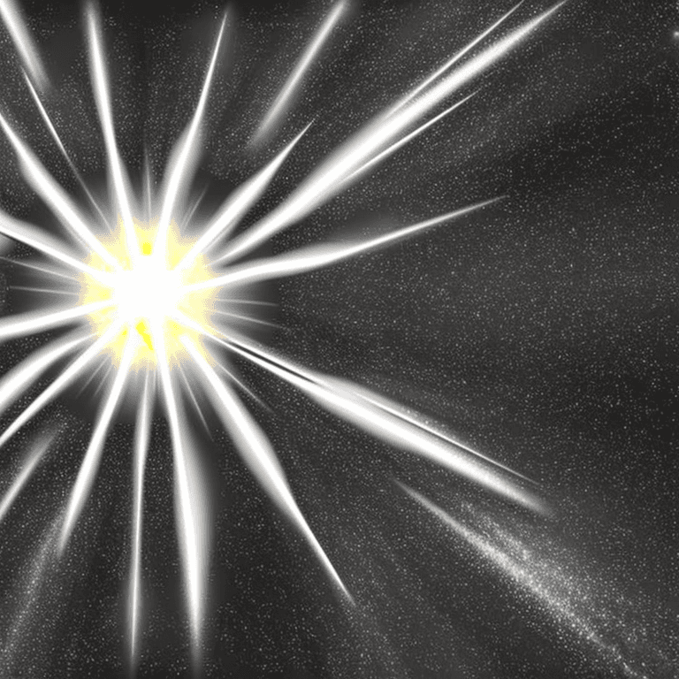 AI generated: realistic sun as a white fireball on a black background