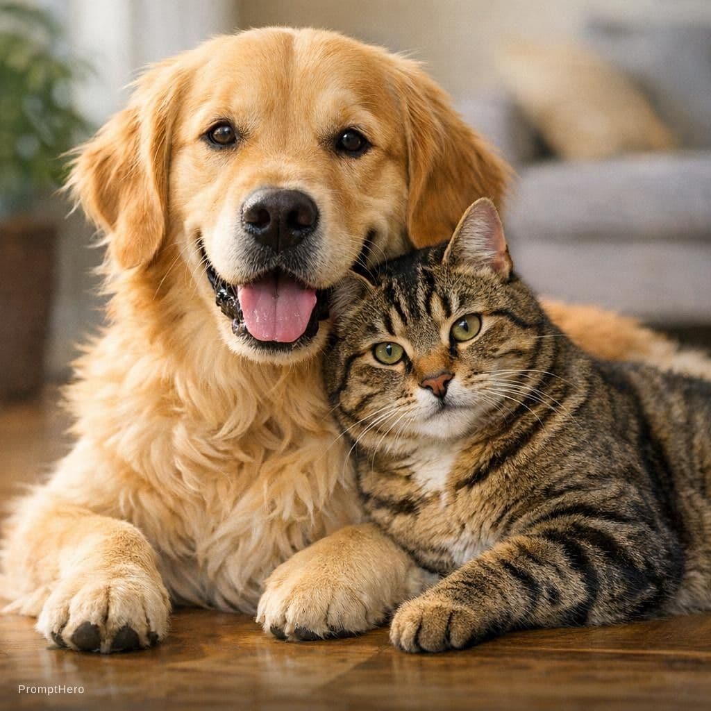 AI generated: Dog cat