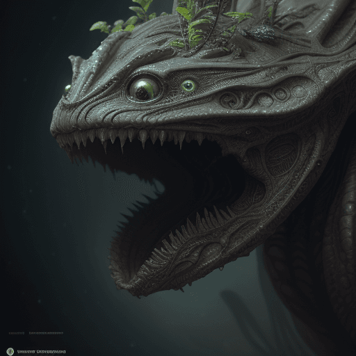 AI generated: Cute creature from Space. terraforming. Alien Flora, close-up, hyper detailed, trending on artstatio...