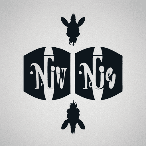 AI generated: Two donkey logo. Upside down
