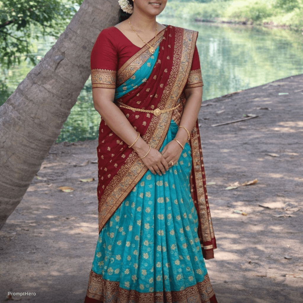 AI generated: Half saree