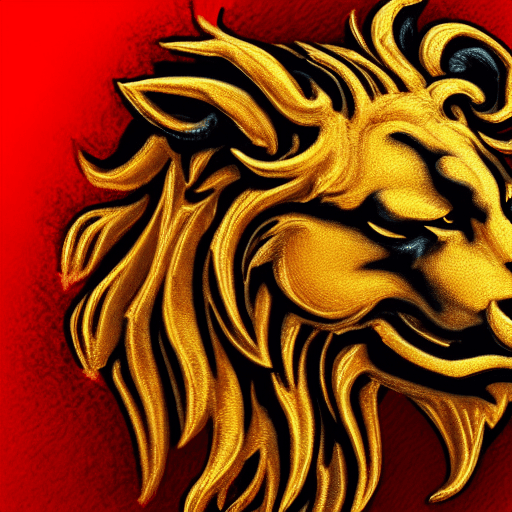 AI generated: Red lion ,4k,HD details