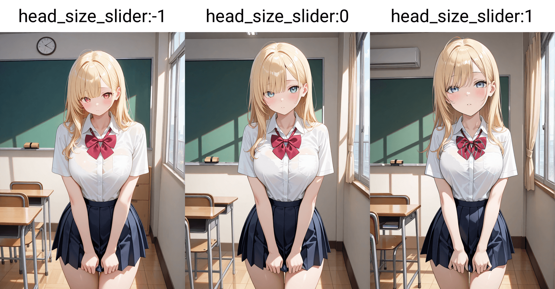 Head size slider
