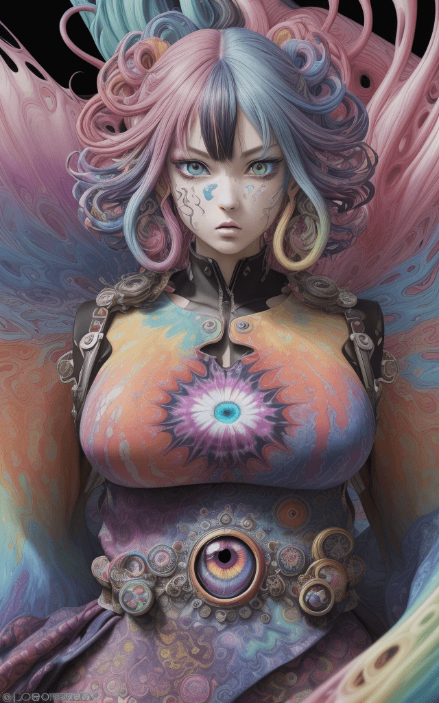 AI generated: best quality,4k,8k,highres,masterpiece:1.2,ultra-detailed,realistic:1.37,tie dye breathtaking anime,...