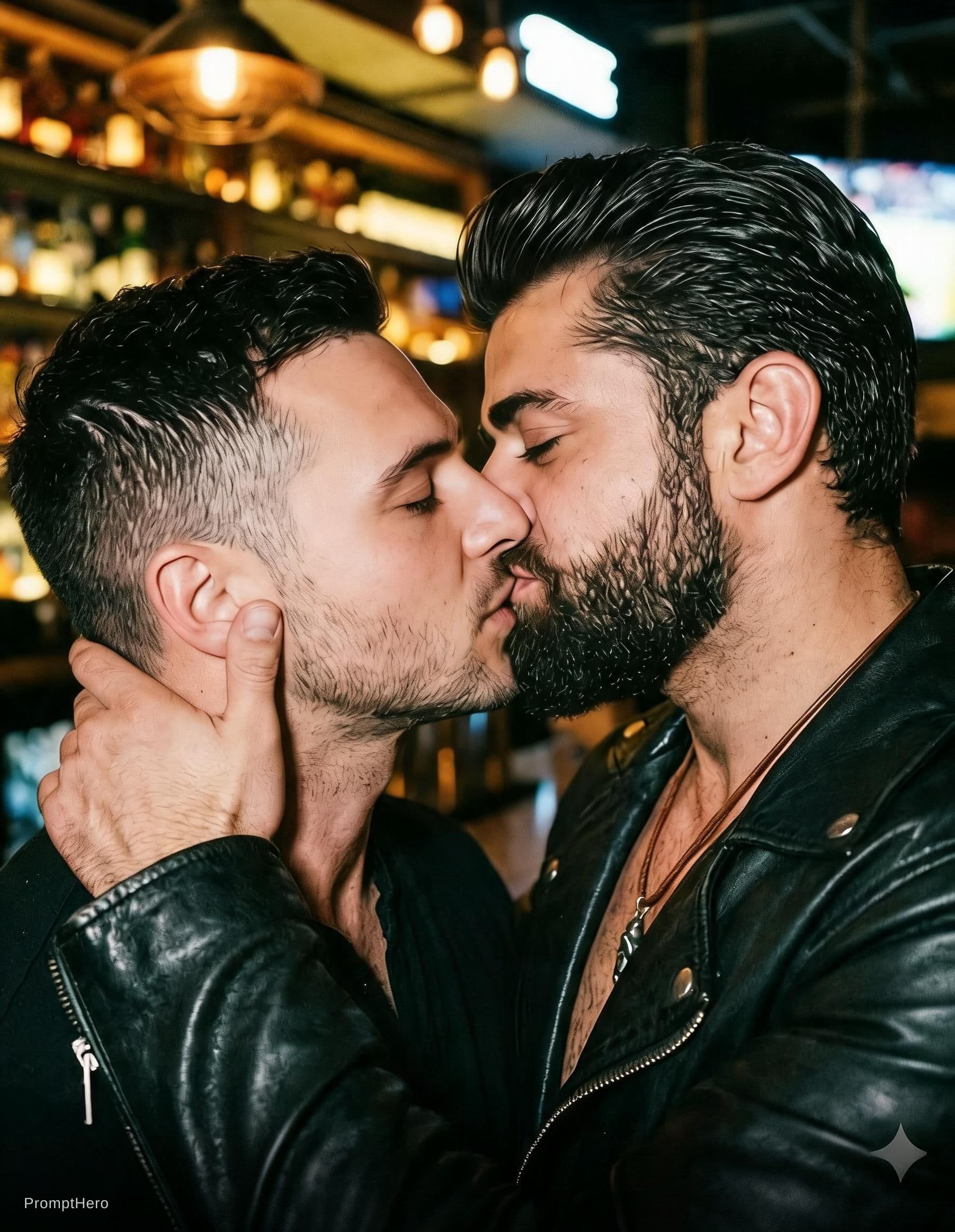 AI generated: Gay kissing 