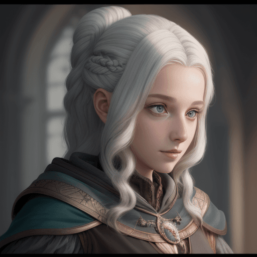 AI generated: wissenschaftler, zukunft, verrückt, weiße haare, 8k, fantasy