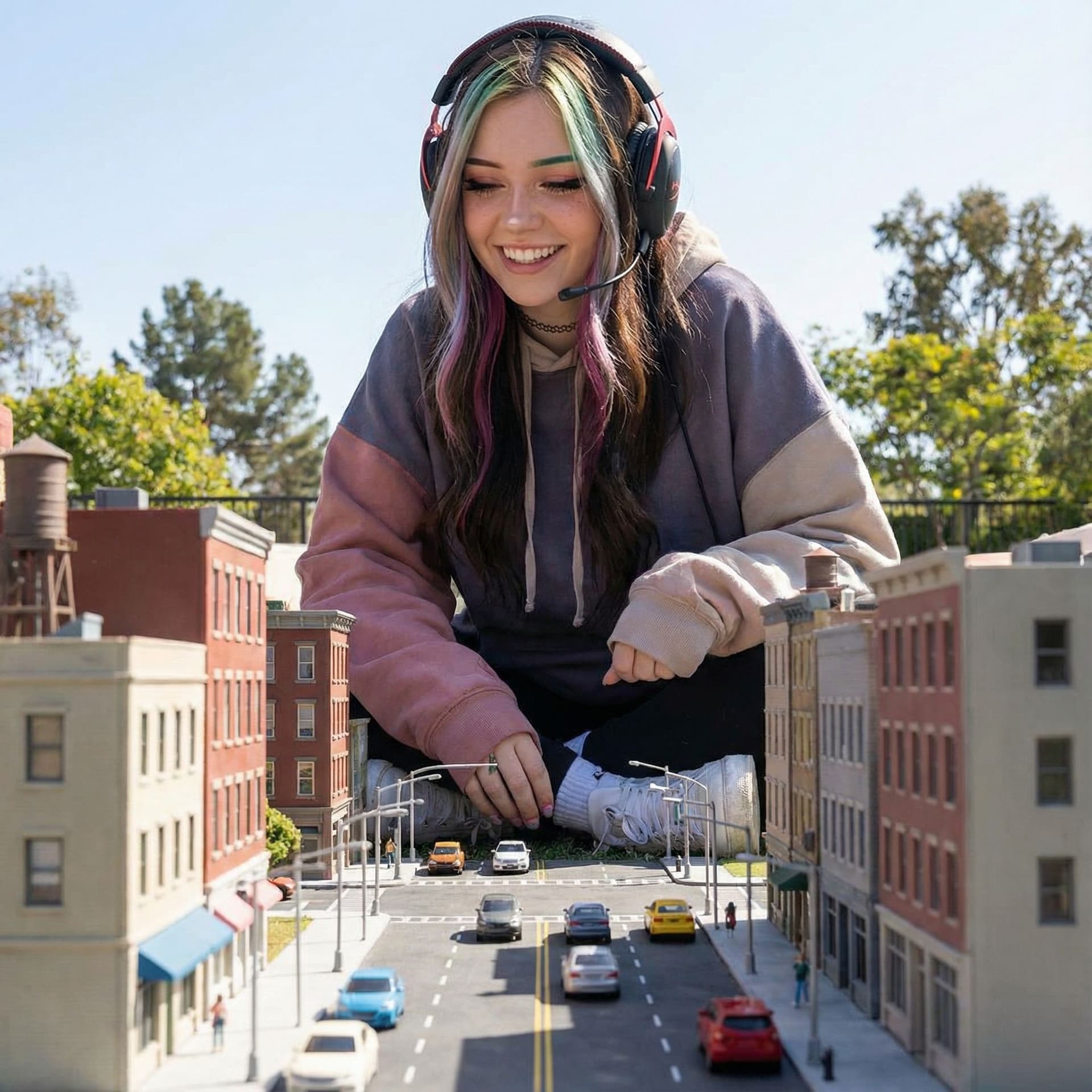 AI generated: Make Me a giant Egirl 
