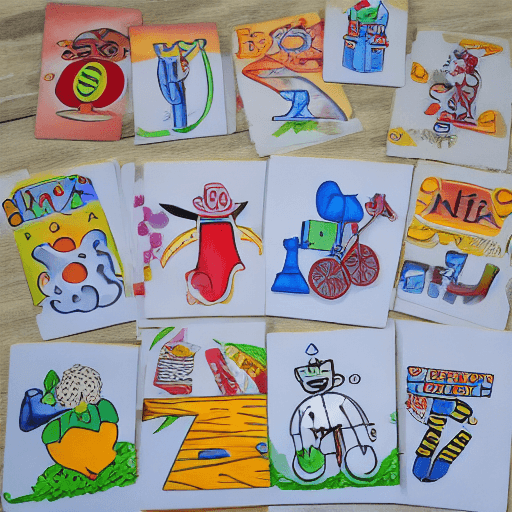 AI generated: CREATE ME 10 DIFFERENT PICTURES FROM DIFFERENT ANGLES ALPHABET FLASH card for kids
