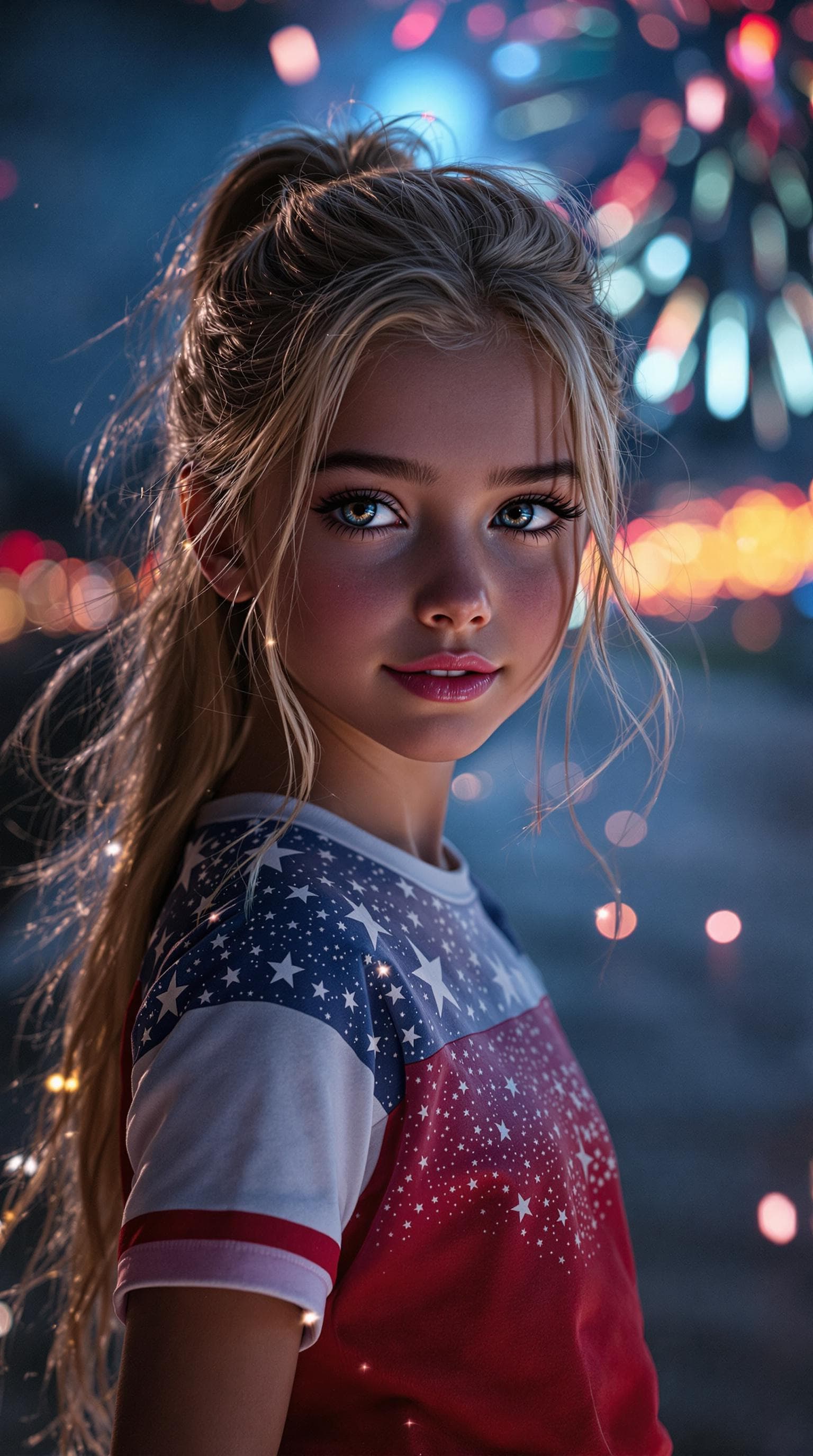 AI generated: a professional photo of a exceptionally the most girl in the world (age 10), (ten year old), , detai...