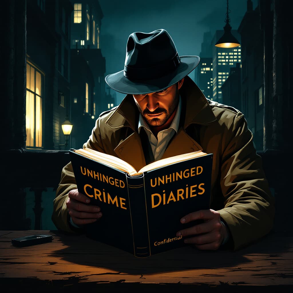 AI generated: Male detective in a trench coat, set against a noir city backdrop at night, in the style of Edward H...