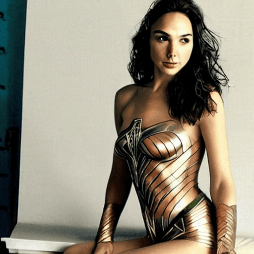 AI generated: gal gadot, nude, realistic style