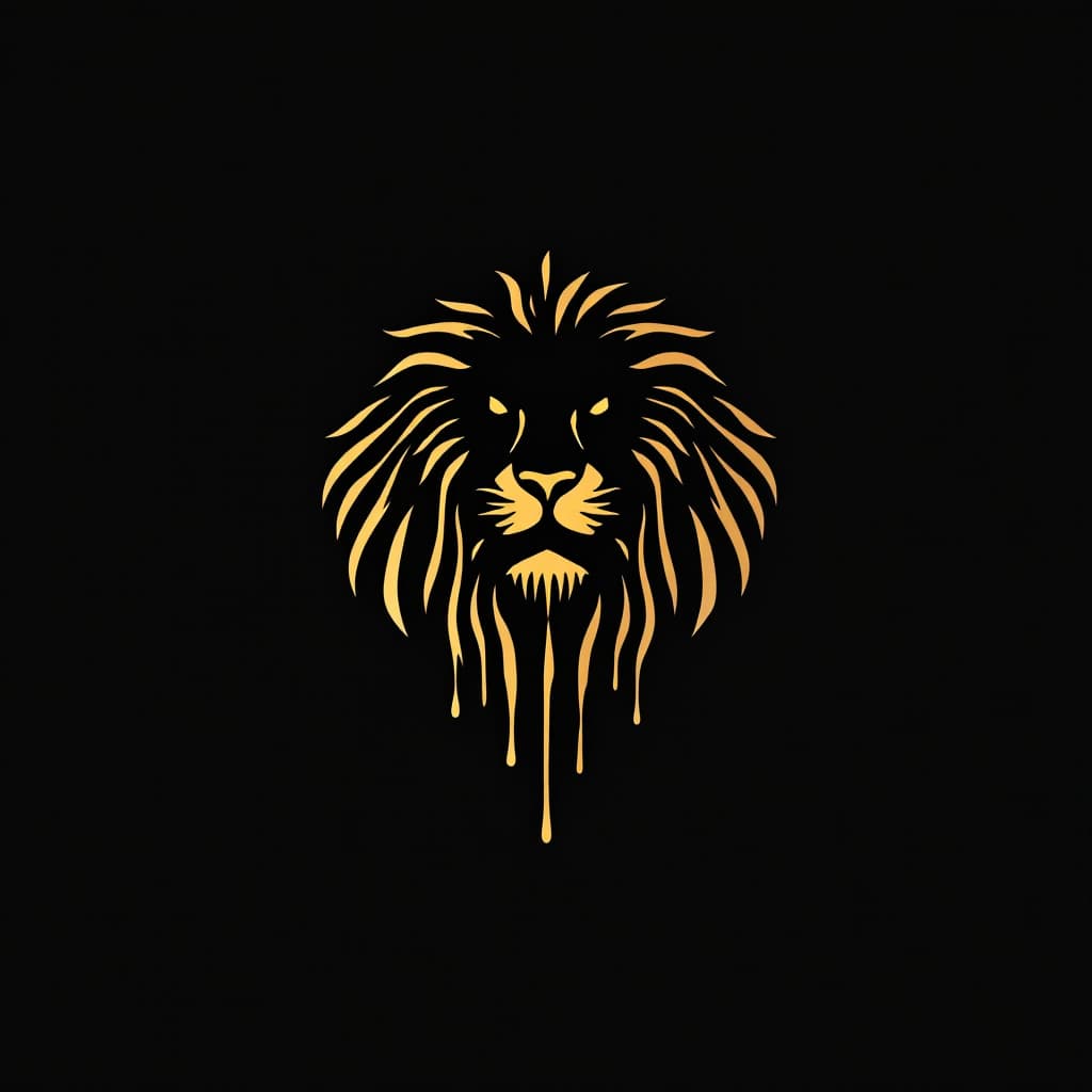 AI generated: Black and White Logo with a Nike symbol on the middle dripping effects, black background, 16k UHD hi...
