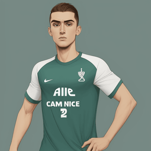 AI generated: Imagen nítida de Benom con una camiseta de Nike
