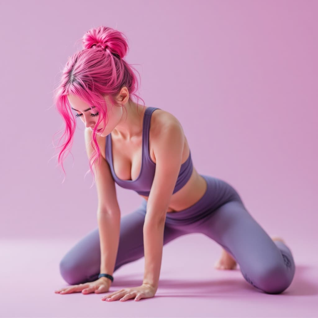 AI generated: 1 lady, cute, pink hair in pigtails, 20 year old, pert, source comic book, high resolution image, ma...