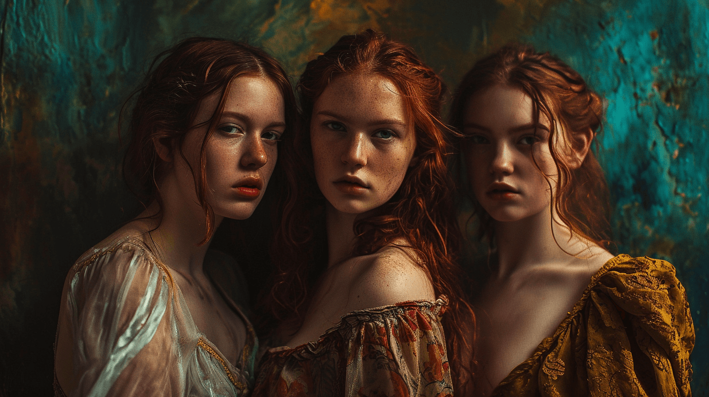 AI generated: irish girls, taylor hennessy, tomas ffoss, art, photography, portrait, portrait photography, , in th...