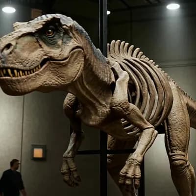 AI generated video: generate an video  based on these lyrics:
Fifty million years ago
You walked upon the planet so
Lord...