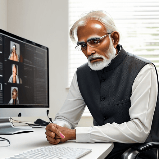 AI generated: (exasperated:0.30) 60yr old  ((Indian husband):0.50) trying to teach his 50yr old (reluctant:0.70) (...