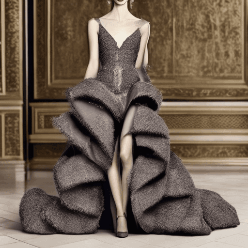 AI generated: Beautiful woman in houte couture
