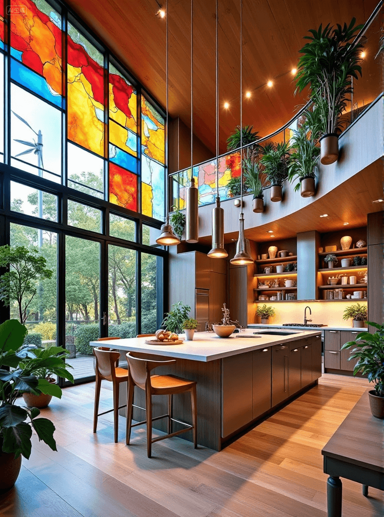 Italian Glass-Style Interior Decoration