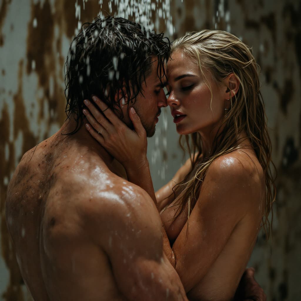 AI generated: full body , fantasy, Margot Elise Robbie and Scarlett Ingrid Johansson,hardcore sex,Covered in sweat...