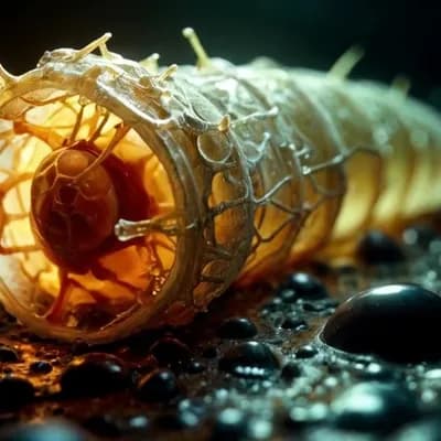 AI generated video: A close-up, photo-realistic shoot from a close up camera angle about a microscopic insect, specifica...