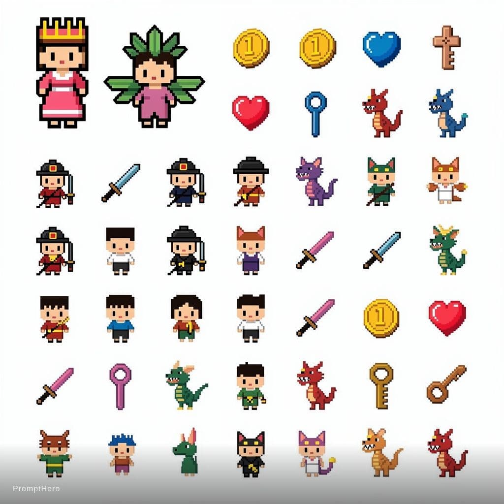 AI generated: Core Style: Ultra-low resolution, minimalist pixel art, strictly mimicking a classic, super-blocky e...