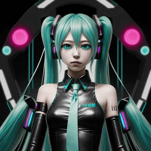 AI generated: Hatsune Miku but its Cyberpunk