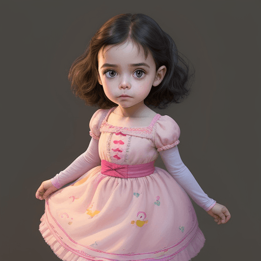 AI generated: pixarstyle a waist-length portrait of a little girl, like the girl on this picture