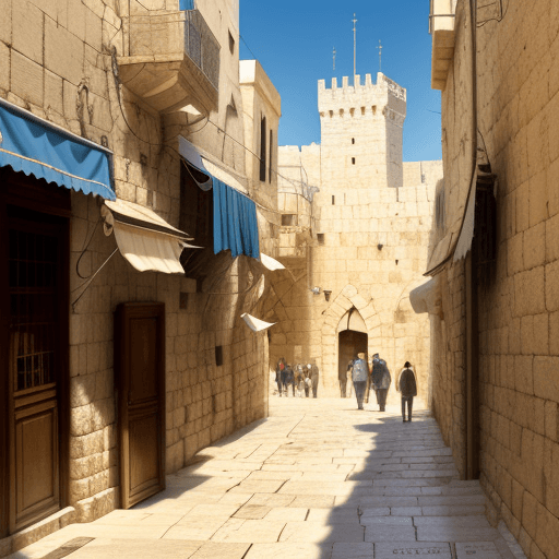 AI generated: Streets of old Jerusalem
