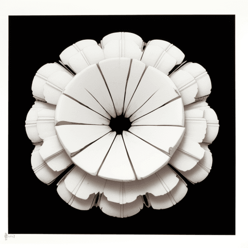 AI generated: Fuxia and white pimpoys,rhomboid petals and white edges,black faded edges