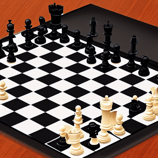 AI generated: chess set, kavinsky nightcall theme