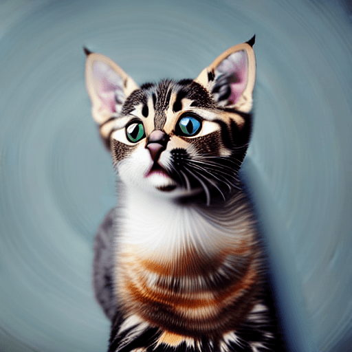 AI generated: A realistic photo of a cute cat white background 
