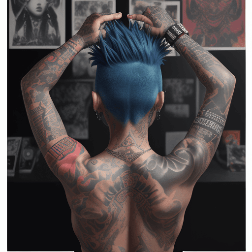 AI generated: Photographed using the powerful Sony Alpha A7 III camera, this poster delivers a tattoo-inspired aes...