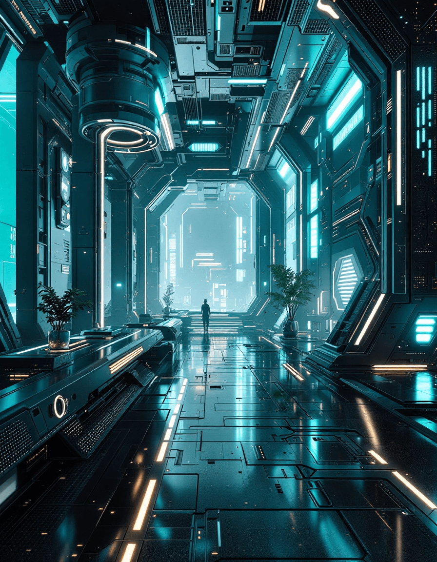 AI generated: A futuristic scenario in the style of Futuristic Grid Aesthetic