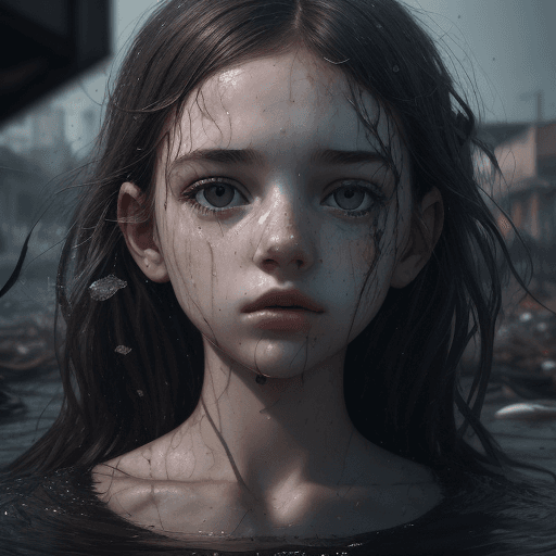AI generated: 8k uhd,by Alessio Albi, dusty particles depth of field,detailed BREAK young girl whose face is cente...