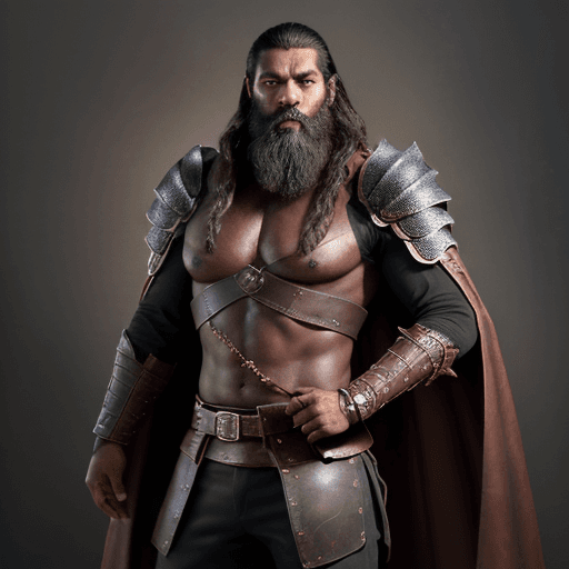 AI generated: It immortalizes the full-length figure of a tall, muscular, dark-skinned, intrepid human explorer th...