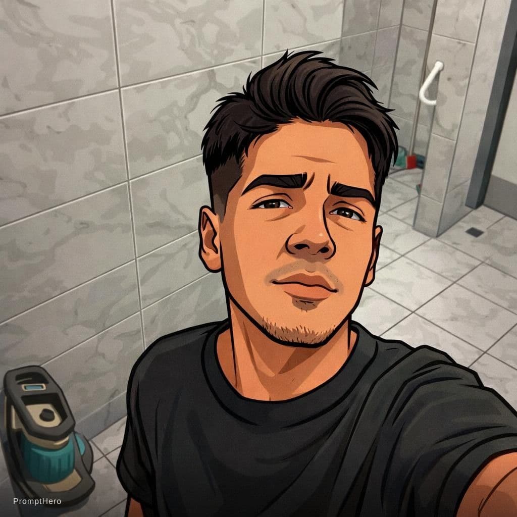 AI generated: young man  a GTA San Andreas cartoon, young man  imagined as a cartoon drawing from Grand Theft Auto