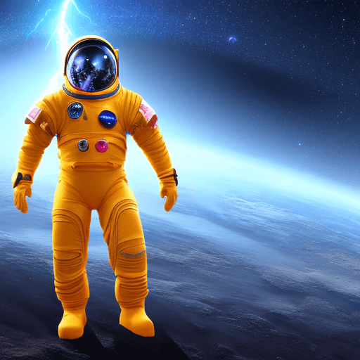 AI generated: space suit with boots, futuristic, character design, cinematic lightning, epic fantasy, hyper realis...