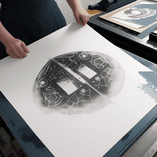 AI generated: Monotype printing