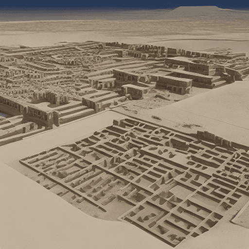 AI generated: recreation city of Tell-el-amarna in egypt, newly built, hyperrealistic, 8k
