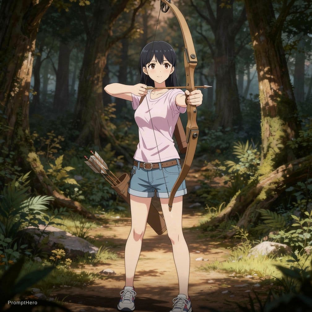 AI generated: A beautiful asian short lingerie women anime
