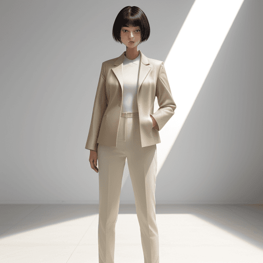 AI generated: Envision Korean her 20s, with an air of confidence and creativity, fullbody shot, She sports a moder...