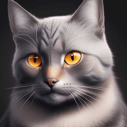 AI generated: Ilustracion geométrica de un gato ultra colorida con detalles en 4K y calidad HD. 