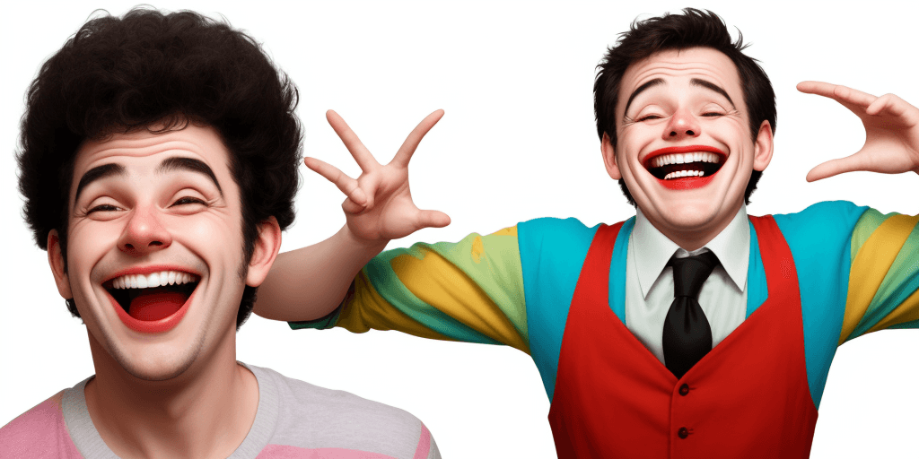 AI generated: A funny man with laughing out loud