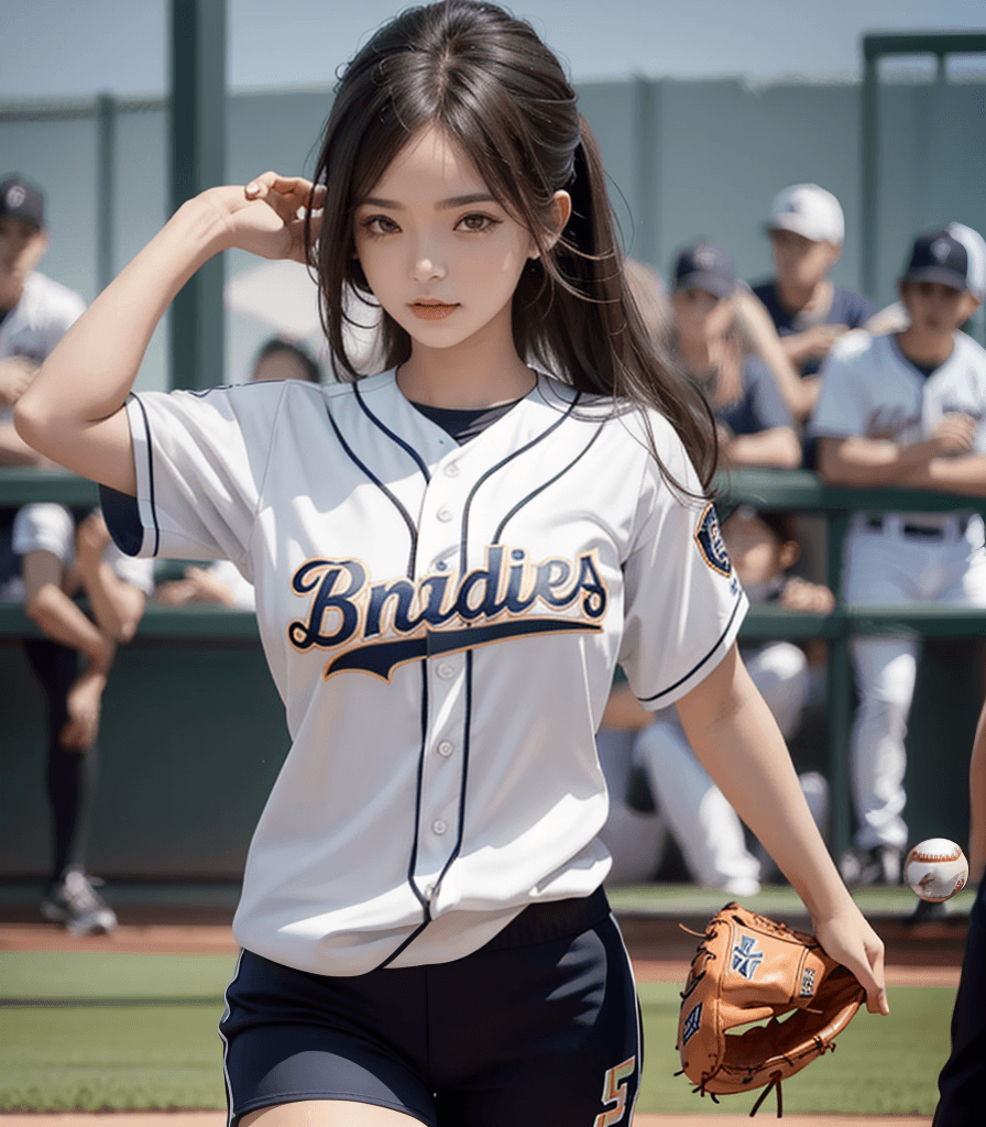 AI generated: (best quality:1.4), 1girl, baseball