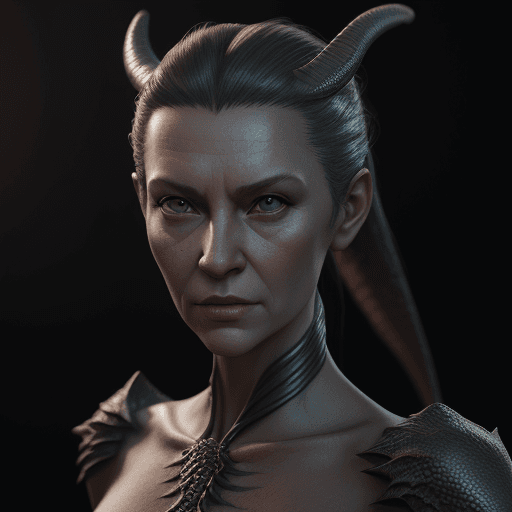 AI generated: dragon, female, elegant, sleek, 3D, 4k, HD, Maya, ZBrush, hyper realistic, realistic, photo realisti...